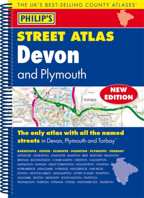 Philip's Street Atlas Devon, Spiral bound Book