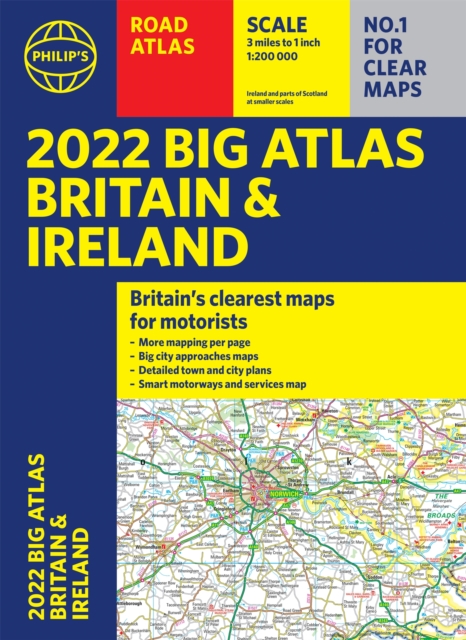 2022 Philip's Big Road Atlas Britain and Ireland : (A3 Paperback), Paperback / softback Book