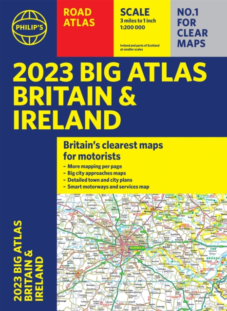 2023 Philip's Big Road Atlas Britain and Ireland : (A3 Paperback), Paperback / softback Book