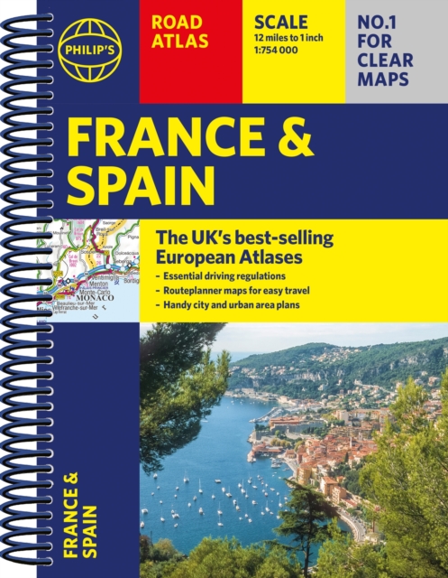 Philip's France and Spain Road Atlas : A4 Spiral, Spiral bound Book
