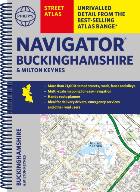 Philip's Navigator Street Atlas Buckinghamshire and Milton Keynes, Spiral bound Book