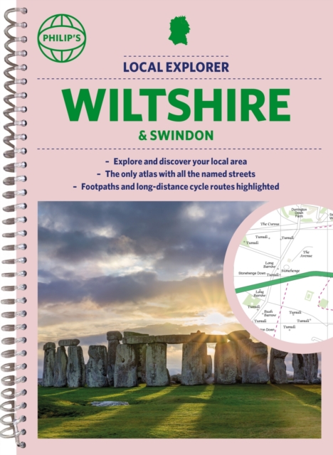Philip's Local Explorer Street Atlas Wiltshire and Swindon, Spiral bound Book