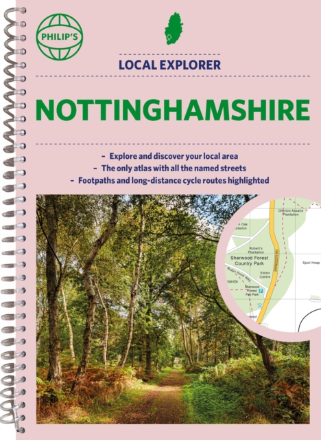 Philip's Local Explorer Street Atlas Nottinghamshire, Spiral bound Book