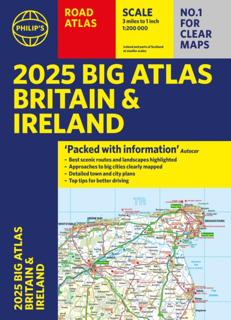 2025 Philip's Big Road Atlas of Britain & Ireland : (A3 Paperback), Paperback / softback Book