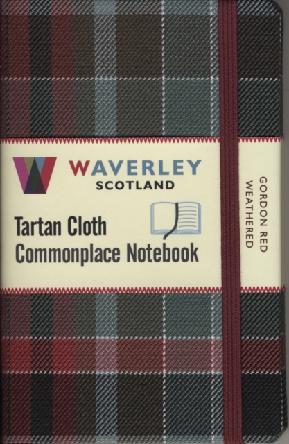Waverley (M): Gordon Red Weathered Tartan Cloth Commonplace Notebook, Hardback Book