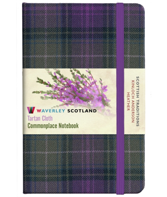 Waverley S.T. (M): Heather Pocket Genuine Tartan Cloth Commonplace Notebook, Hardback Book