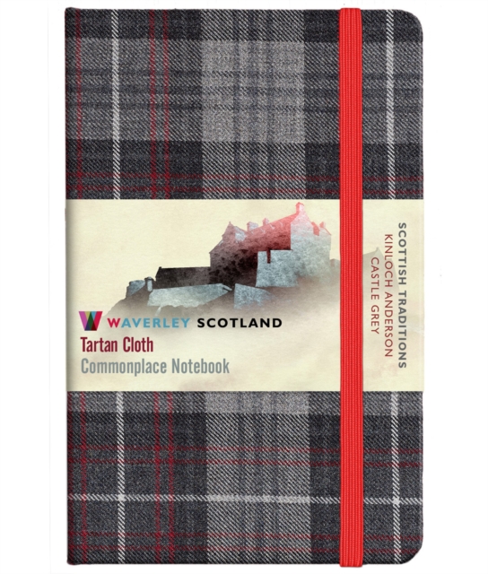 Waverley S.T. (M): Castle Grey Pocket Genuine Tartan Cloth Commonplace Notebook, Hardback Book