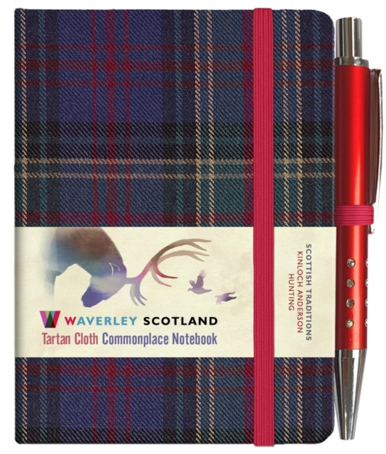 Waverley S.T. (S): Hunting Mini with Pen Pocket Genuine Tartan Cloth Commonplace Notebook, Hardback Book