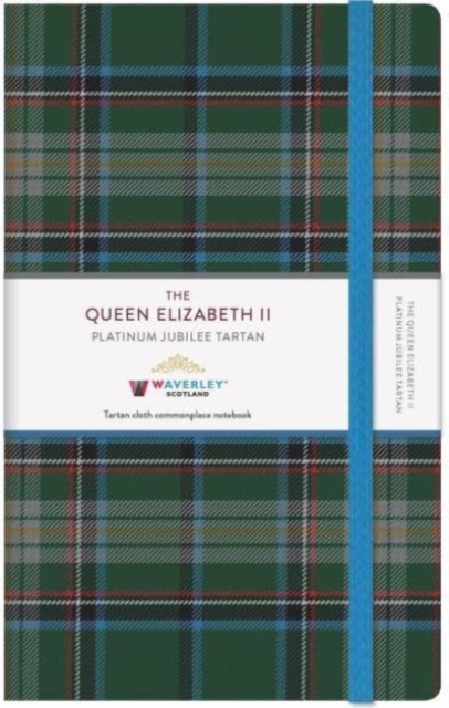 The Queen Elizabeth II Platinum Jubilee Tartan Cloth Large Notebook : Waverley Commonplace Notebooks, Hardback Book
