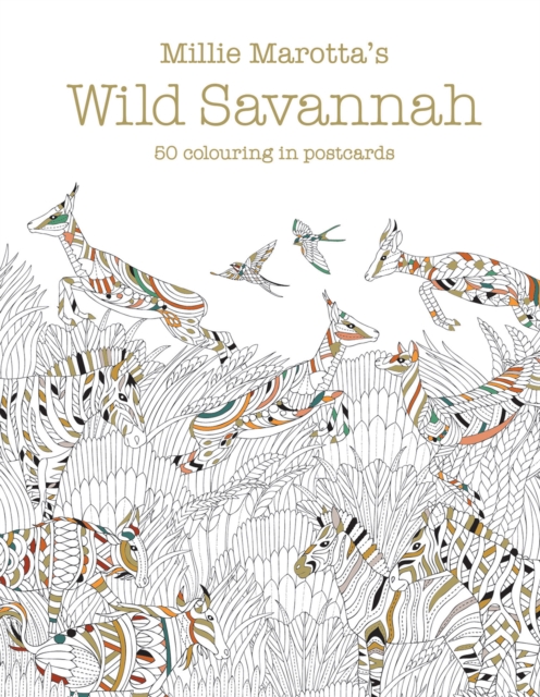 Millie Marotta's Wild Savannah Postcard Box : 50 beautiful cards for colouring in, Postcard book or pack Book