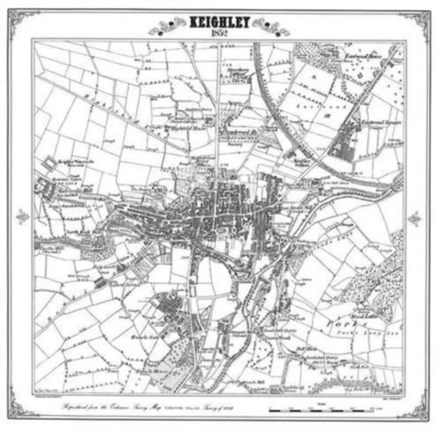 Keighley 1852 Map, Sheet map, folded Book