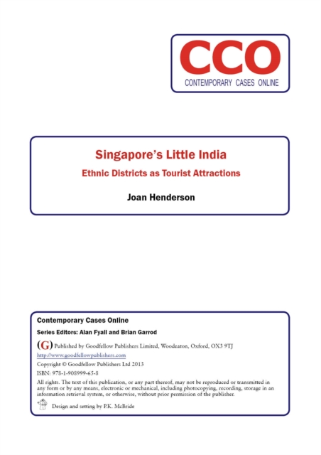 Singapore's Little India: Ethnic Districts as Tourist Attractions, PDF eBook