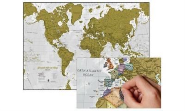 Scratch the World wall map, Sheet map, rolled Book