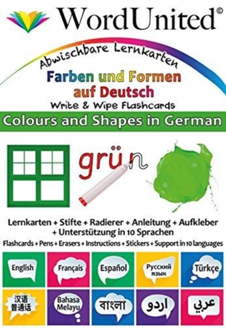 Colours and Shapes in German : Write & Wipe Flashcards, Loose-leaf Book