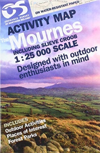 OSNI 1:25000 Mournes Activity Including Slieve Croob, Sheet map, folded Book