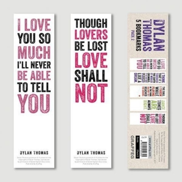 Dylan Thomas Bookmarks Pack 2, Other merchandise Book