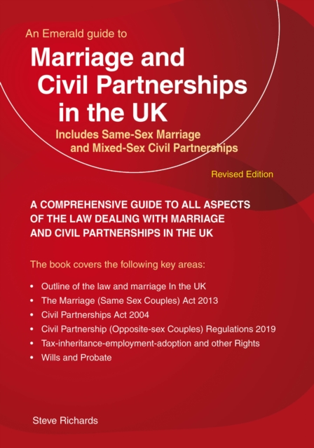 Marriage And Civil Partnerships In The UK : Includes Same-Sex Marriage and Mixed-Sex Civil Partnerships, Paperback / softback Book