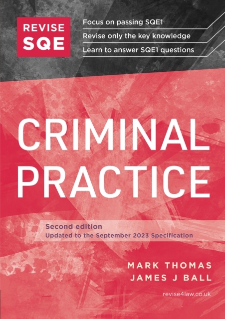 Revise SQE Criminal Practice : SQE1 Revision Guide, Paperback / softback Book
