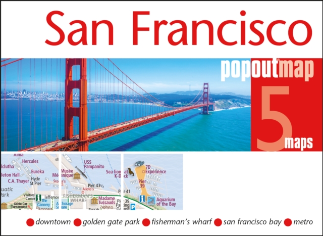 San Francisco PopOut Map, Sheet map, folded Book