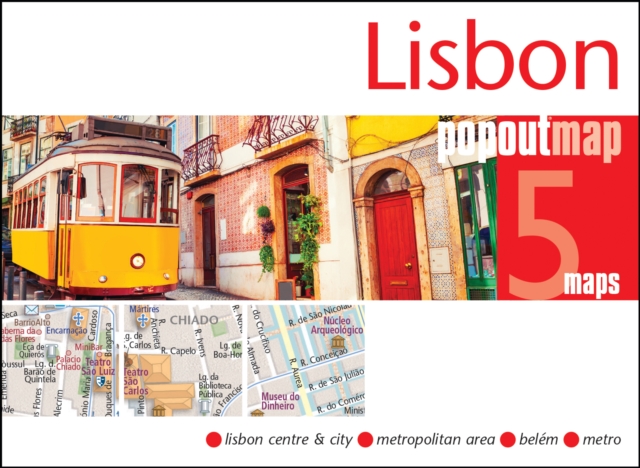 Lisbon PopOut Map - pocket-size, pop-up map of Lisbon, Sheet map, folded Book