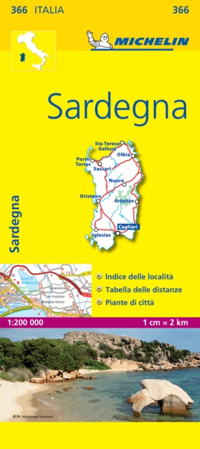 Sardinia - Michelin Local Map 366 : Map, Sheet map, folded Book
