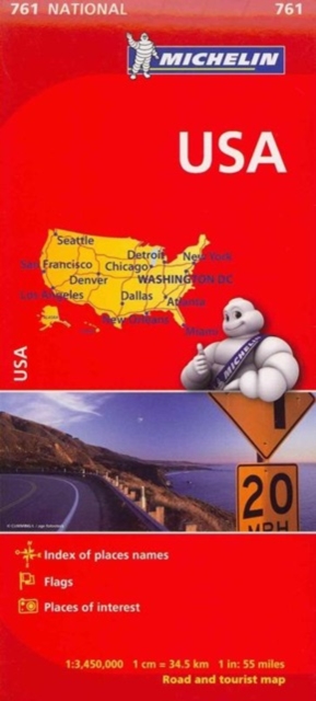 USA - Michelin National Map 761, Sheet map, folded Book