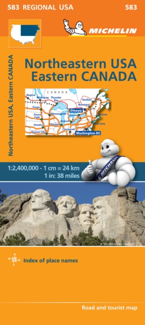 Northeastern USA, Eastern Canada - Michelin Regional Map 583 : Map, Sheet map, folded Book
