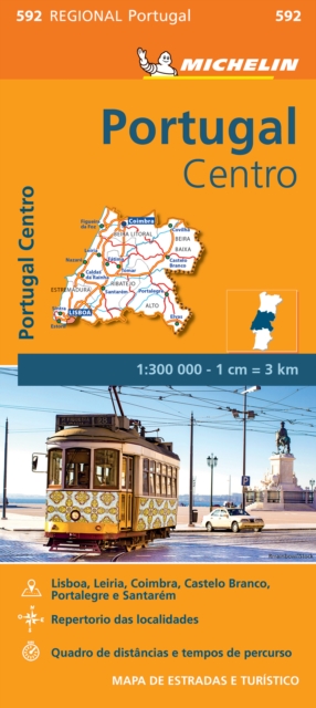 Portugal Centro - Michelin Regional Map 592 : Map, Sheet map, folded Book