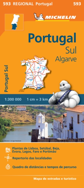 Portugal Sud - Algrave - Michelin Regional Map 593 : Map, Sheet map, folded Book