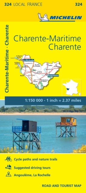 Charente, Charente-Maritime - Michelin Local Map 324 : Map, Sheet map, folded Book