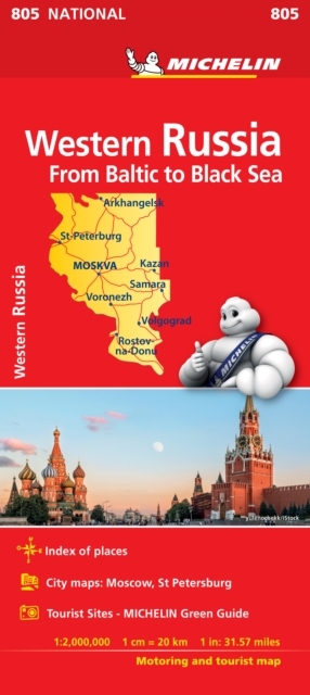 Western Russia - Michelin National Map 805 : Map, Sheet map, folded Book