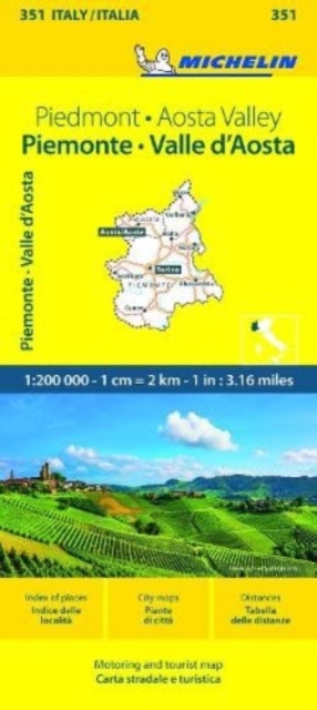Piemonte & VA - Michelin Local Map 351, Sheet map, folded Book