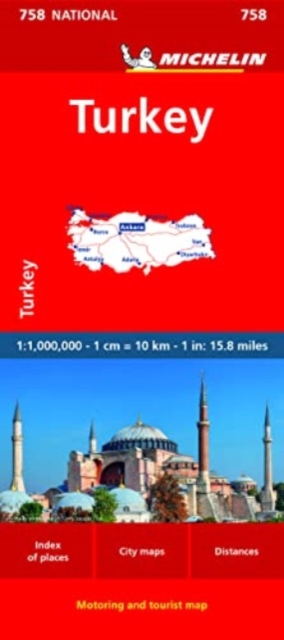 Turkey - Michelin National Map 758, Sheet map, folded Book