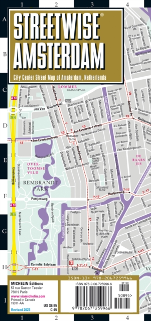 Streetwise Amsterdam Map - Laminated City Center Street Map of Amsterdam, Netherlands : City Plan, Sheet map, folded Book