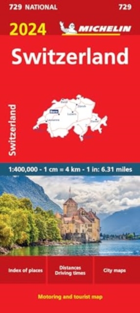 Switzerland 2024 - Michelin National Map 729 : Map, Sheet map, folded Book