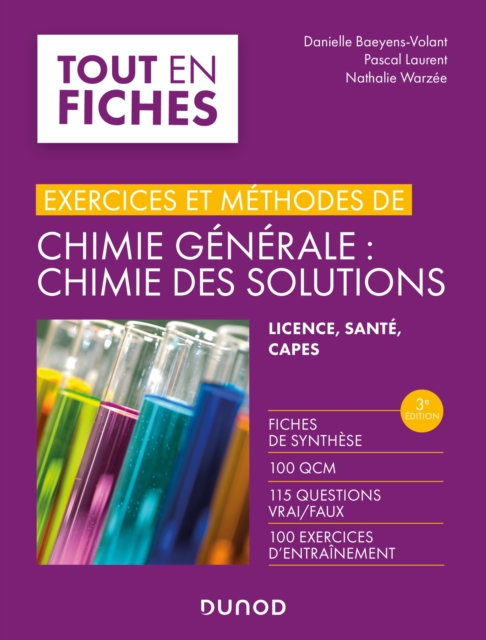 Exercices et methodes de chimie generale : chimie des solutions -3e ed., PDF eBook