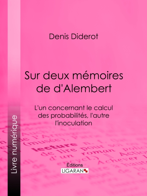 Sur Deux Memoires de d'Alembert, EPUB eBook