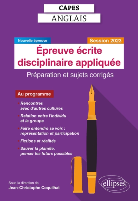 CAPES Anglais - Epreuve ecrite disciplinaire appliquee - Session 2023 : Preparation et sujets corriges, EPUB eBook