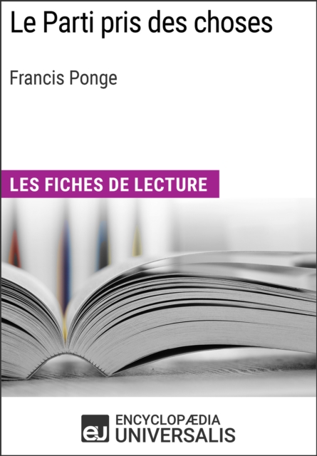 Le Parti pris des choses de Francis Ponge, EPUB eBook