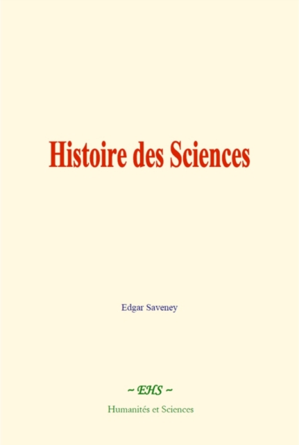 Histoire des Sciences, EPUB eBook