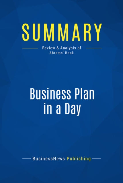 Summary: Business Plan in a Day, EPUB eBook