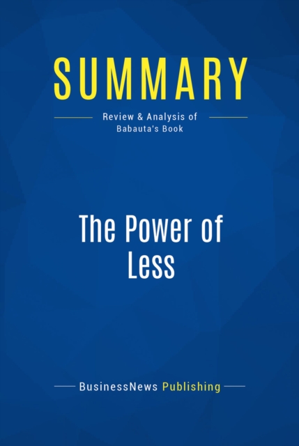 Summary: The Power of Less, EPUB eBook