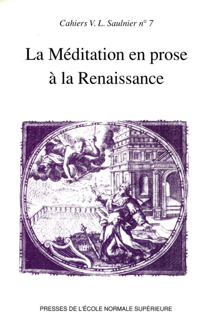 La meditation en prose a la Renaissance, PDF eBook