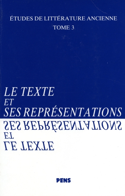 Le texte et ses representations, PDF eBook