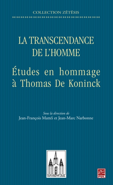 La transcendance de l'homme : Etudes en hommage a Thomas..., PDF eBook