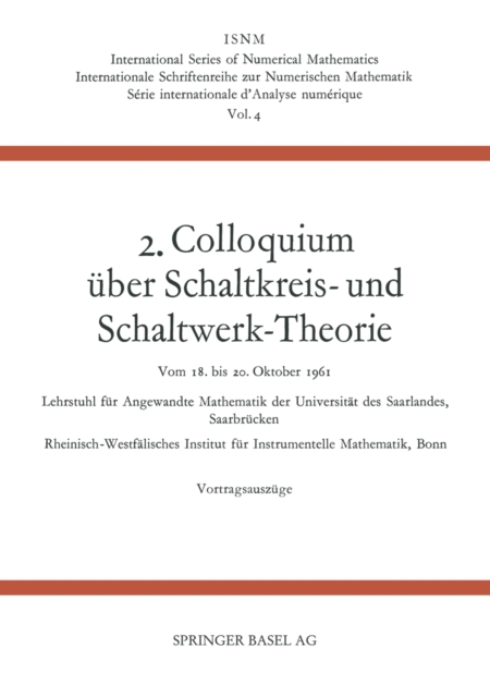 2. Colloquium Uber Schaltkreis- und Schaltwerk-Theorie, PDF eBook