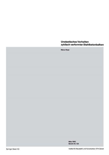 Unelastisches Verhalten zyklisch verformter Stahlbetonbalken, PDF eBook