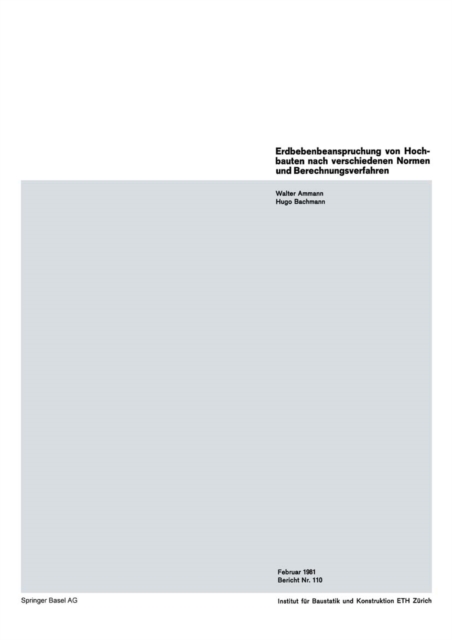 Erdbebenbeanspruchung von Hochbauten nach verschiedenen Normen und Berechnungsverfahren, PDF eBook