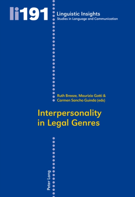 Interpersonality in Legal Genres, EPUB eBook