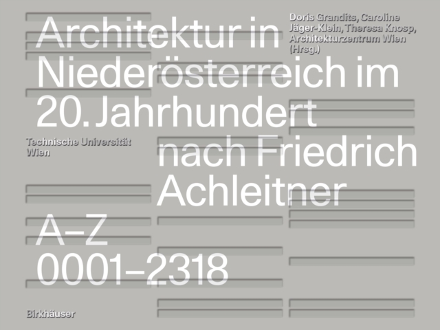 Architektur in Niederosterreich im 20. Jahrhundert nach Friedrich Achleitner, Hardback Book